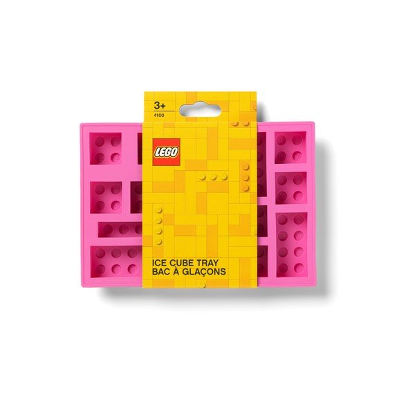 Formă din silicon pentru gheață in formă de cărămidă LEGO®, roz-image-3