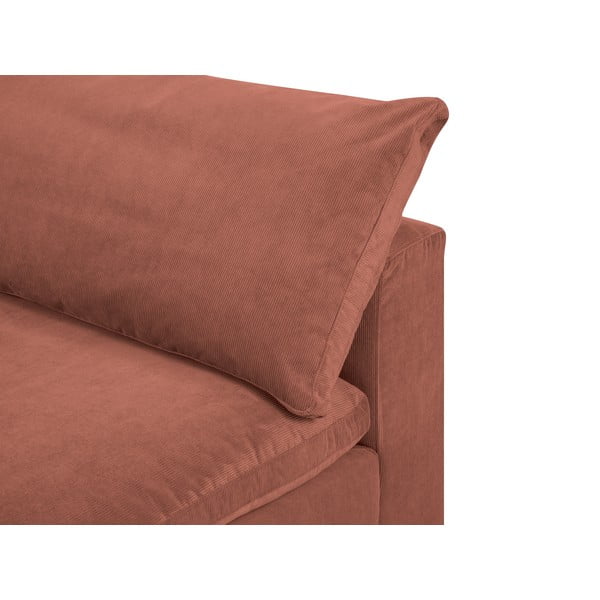 Modul reversibil de colț cu tapițerie din catifea pentru canapea Windsor & Co Sofas Galaxy, roz-image-3