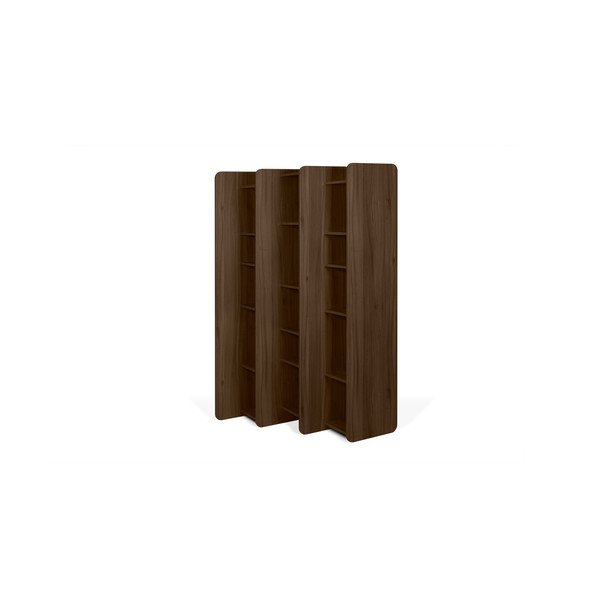Bibliotecă în decor de lemn de nuc TemaHome Twin, înălțime 187 cm-image-3