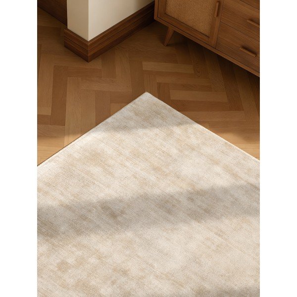 Covor fildeș țesut manual din viscoză 80x150 cm Noemi – Vikosa-image-1