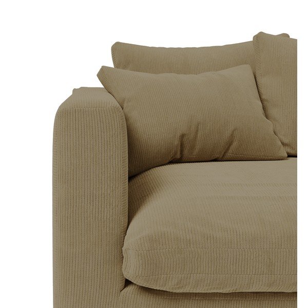 Canapea din catifea reiată bej 175 cm Comfy - Scandic-image-3