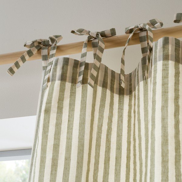 Draperie verde 140x229 cm Zanzibar Woven Stripe – Pineapple Elephant-image-2