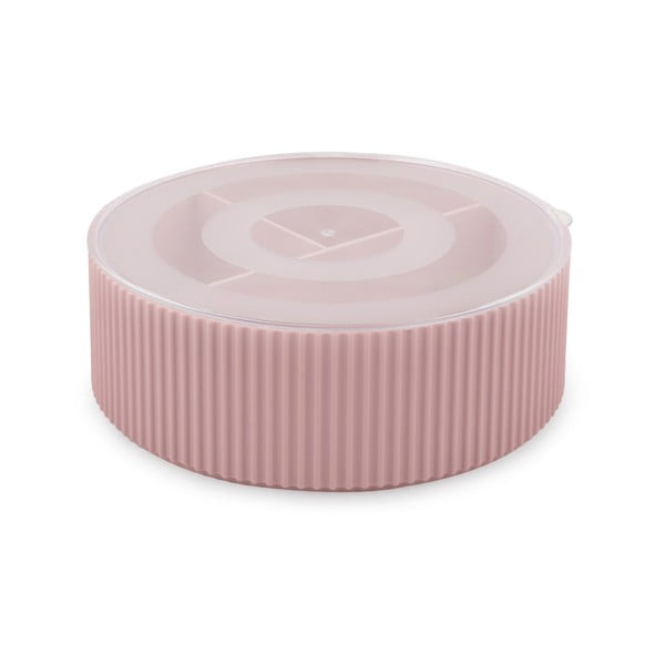 Organizator de baie roz pentru cosmetice din plastic – Mioli Decor