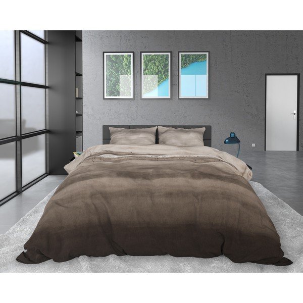 Lenjerie din flanelă pentru pat de o persoană Sleeptime Marcus Taupe, 140 x 220 cm, maro-image-2