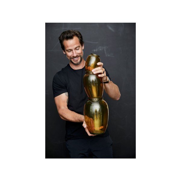 Vază de sticlă Bitz Kusintha, ø 17,5 cm, galben-image-4