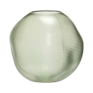 Vază din sticlă Hübsch Sole, înălțime 20 cm, verde