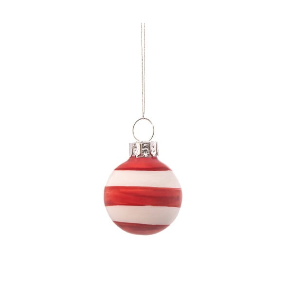 Globuri de Crăciun lucrate manual 12 buc. din sticlă ø 3 cm Bauble Stripe – Sass & Belle-image-2