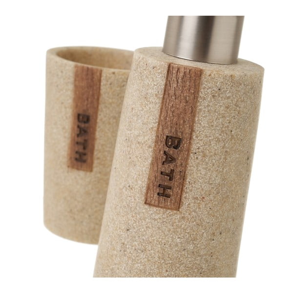 Set de accesorii de baie bej – Casa Selección-image-3