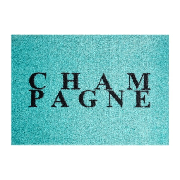 Covor ușă Hanse Home StateMat Champagne, 50 x 75 cm, albastru