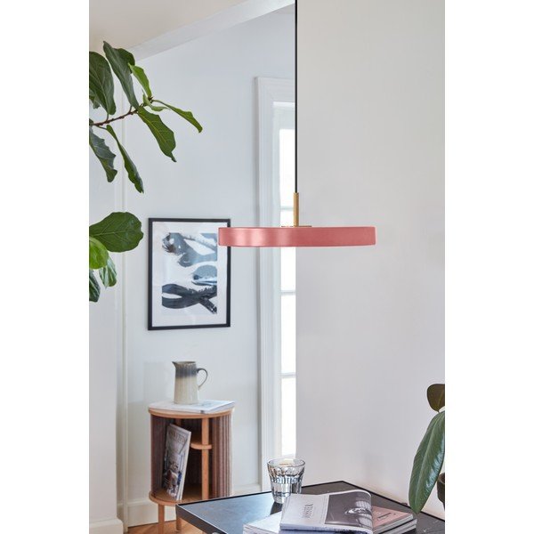 Lustră roz LED cu abajur din metal ø 31 cm Asteria Mini – UMAGE-image-1