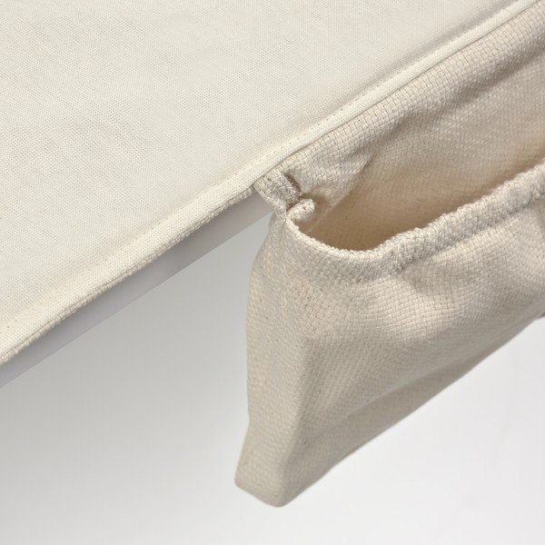 Saltea din bumbac organic pentru schimbat scutece Kave Home Jeila, alb-image-1