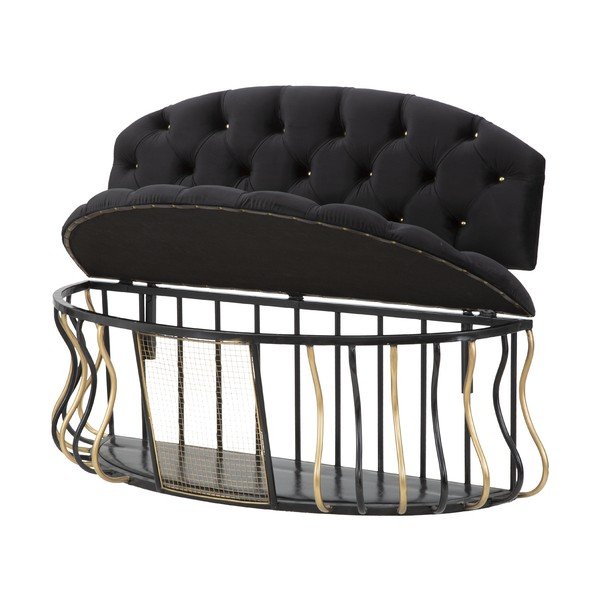 Canapea Mauro Ferretti Glam, negru-image-2