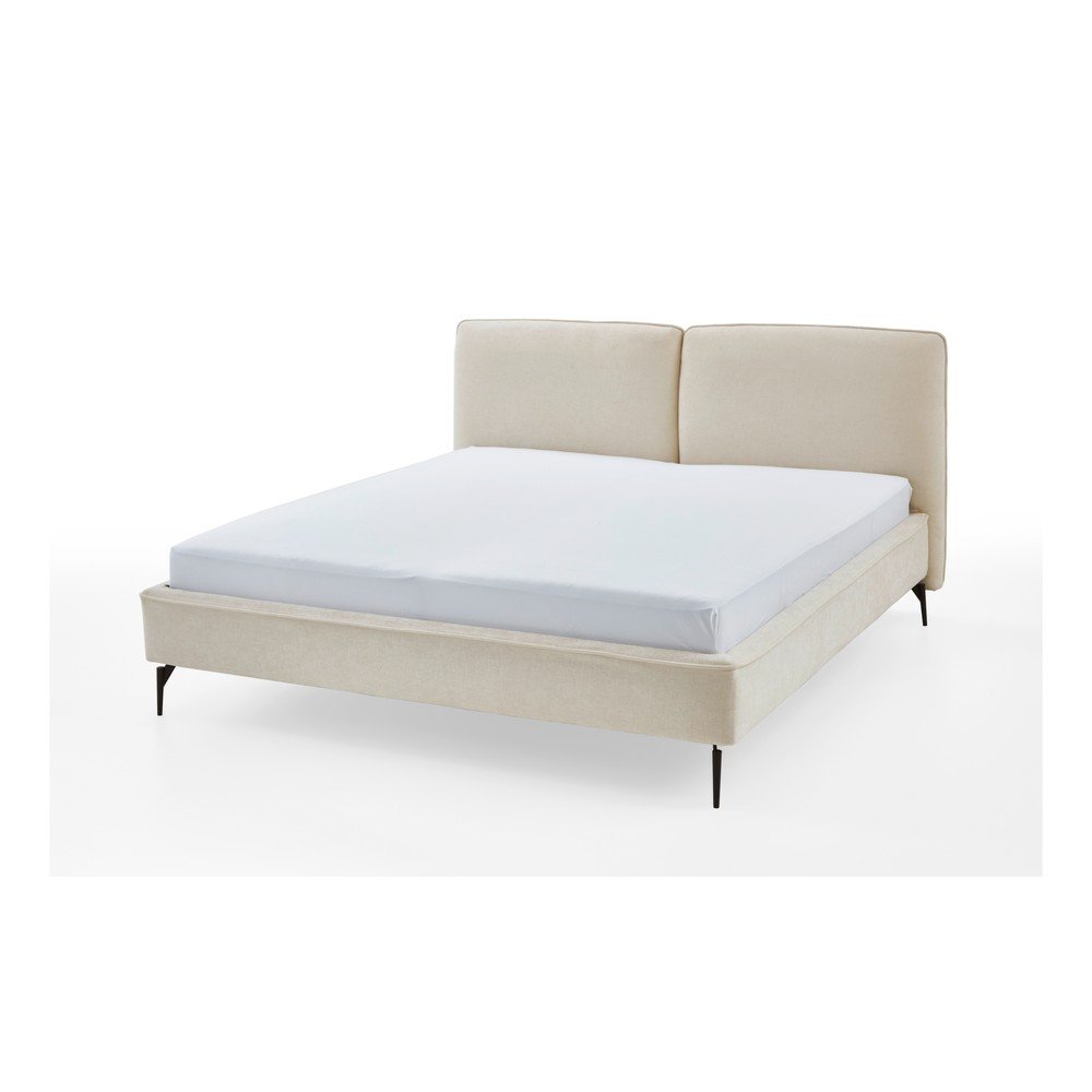 Pat matrimonial fildeș tapițat fără somieră 180x200 cm Infinity – Meise Möbel