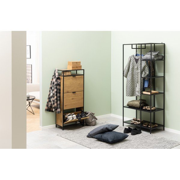Șifonier negru deschis 80x185 cm Newcastle – Actona-image-4