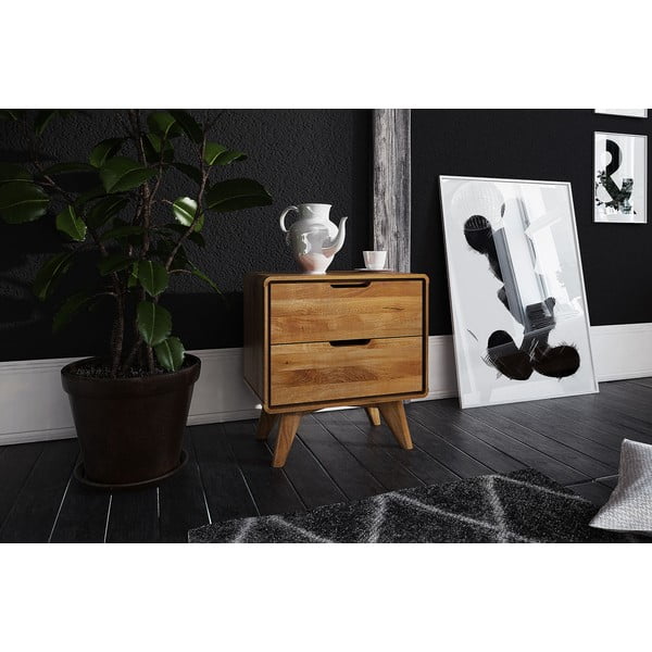 Noptieră din lemn de stejar Greg - The Beds-image-3