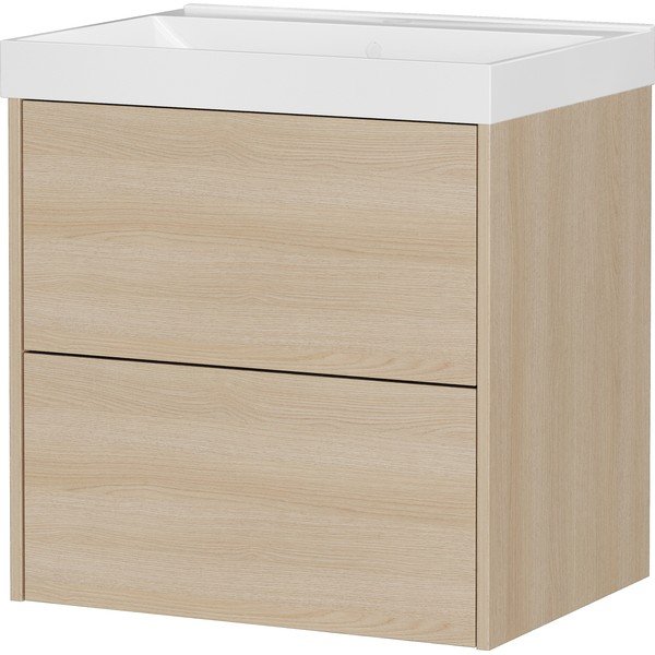Dulap sub chiuvetă în culoare naturală suspendat cu aspect de lemn de stejar 61x65 cm Bodera – Germania