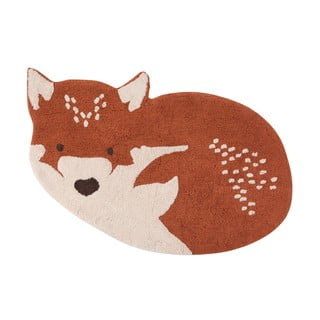 Covor din bumbac Nattiot Little Wolf, 70 x 110 cm, maro