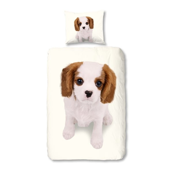 Lenjerie de pat pentru copii Muller Textiel Puppy Cute, 140x120 cm