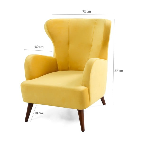 Fotoliu Balcab Home Jane, galben-image-3
