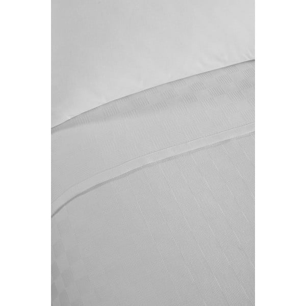 Cuvertură albă din bumbac pentru pat dublu 200x230 cm Plain – Mijolnir-image-2