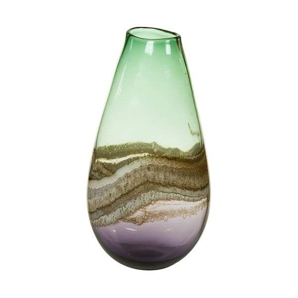 Vază din cristal lucrată manual Santiago Pons Kris, înălțime 37 cm