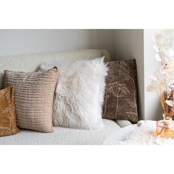 Pernă decorativă din blană artificială Tiseco Home Studio, 45 x 45 cm, maro-image-3