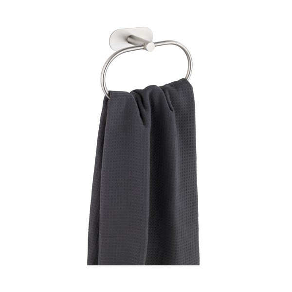 Suport pentru prosoape argintiu mat autoadeziv din oțel inoxidabil Orea – Wenko-image-4