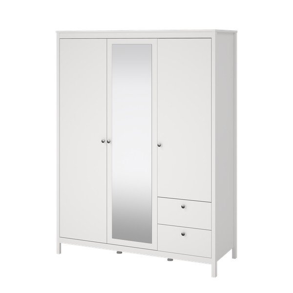 Șifonier alb cu oglindă 150x199x58 cm Madrid – Tvilum-image-4