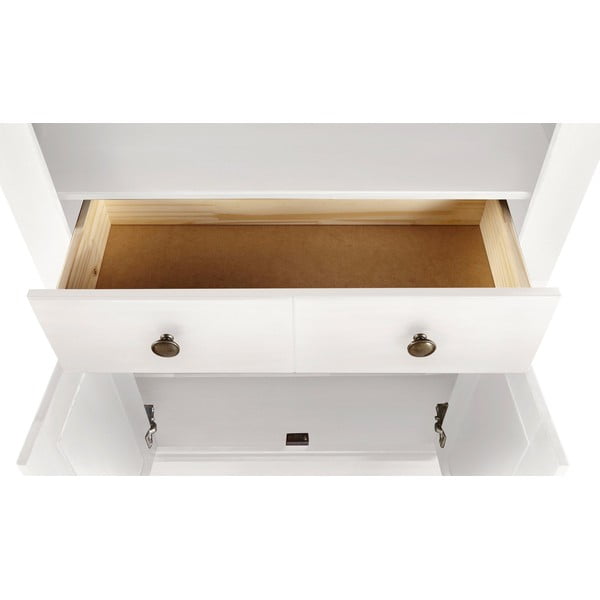 Bibliotecă albă din lemn de pin 181x31 cm Mille – Støraa-image-4