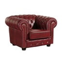 Fotoliu din piele Max Winzer Norwin, roșu