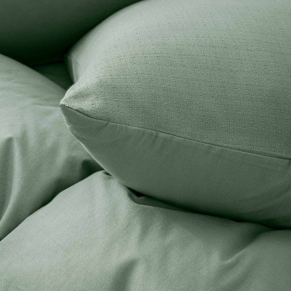 Lenjerie de pat verde din bumbac pentru pat dublu cu 3 piese 240x220 cm Clara – douceur d'intérieur-image-2