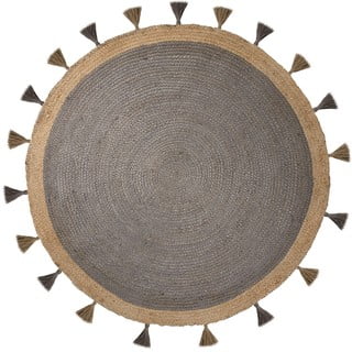 Covor din iută Flair Rugs Istanbul, ⌀ 150 cm, gri