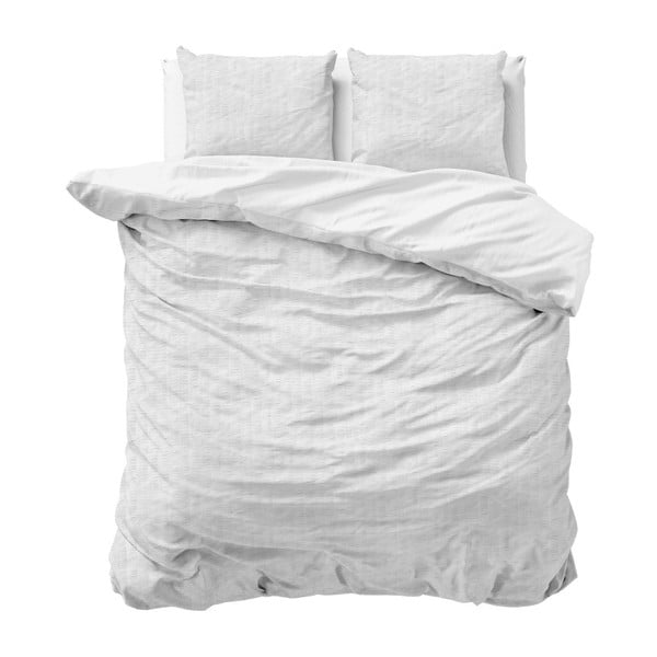 Lenjerie de pat din bumbac Sleeptime, 200 x 220 cm, alb 