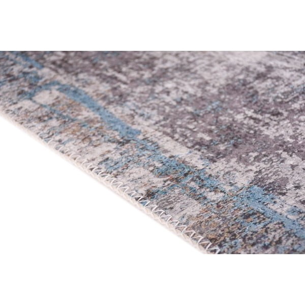 Covor tip traversă albastru lavabil 80x300 cm Abstract Colors Blue – Vitaus-image-2