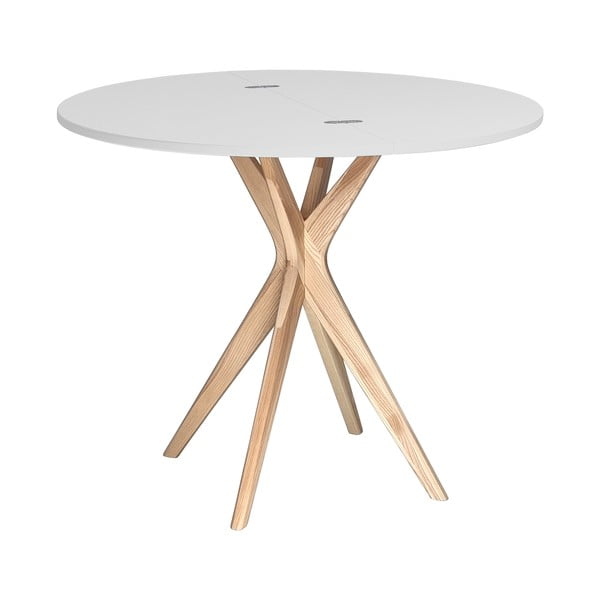Masă de dining rotundă extensibilă 45x90 cm Jubi – Ragaba-image-2