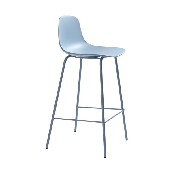 Scaun de bar albastru deschis din plastic (înălțime șezut 67,5 cm) Whitby – Unique Furniture