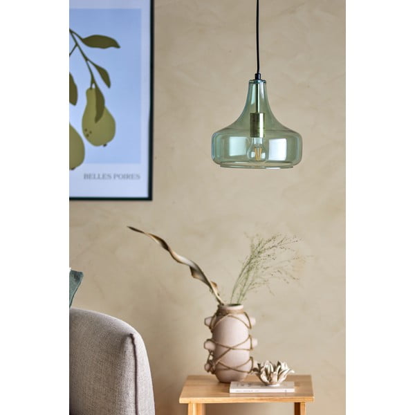 Lustră verde cu abajur din sticlă ø 25,5 cm Yuser – Bloomingville-image-1