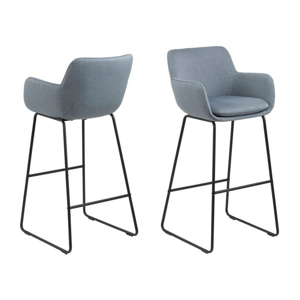 Set 2 scaune de bar Actona Lisa, albastru