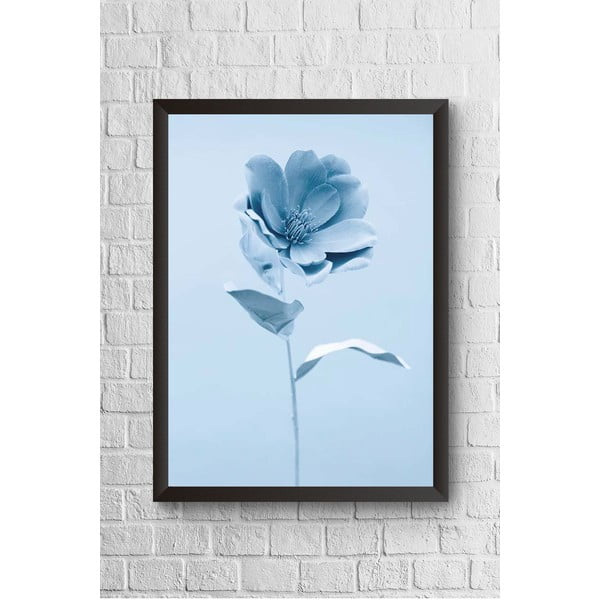 Tablou cu ramă Piacenza Art Blue Flower Alone, 30 x 20 cm