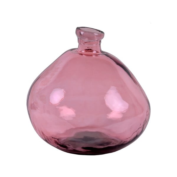 Vază din sticlă reciclată Ego Dekor Simplicity, înălțime 33 cm, roz