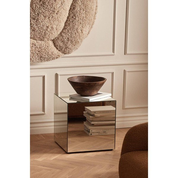 Măsuță auxiliară din sticlă 45,5x45,5 cm Cube – Ellos Home-image-1