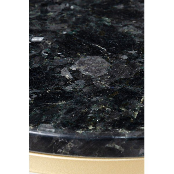 Măsuță cu blat din granit și structură aurie RGE Crystal, ⌀ 50 cm, negru-image-3