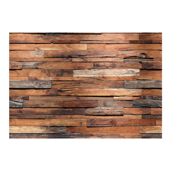 Tapet în format mare Zid din lemn, 366x254 cm