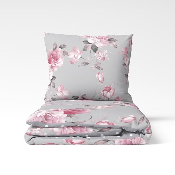 Lenjerie de pat din bumbac pentru pat dublu Bonami Selection Belle, 200 x 220 cm, gri-image-2