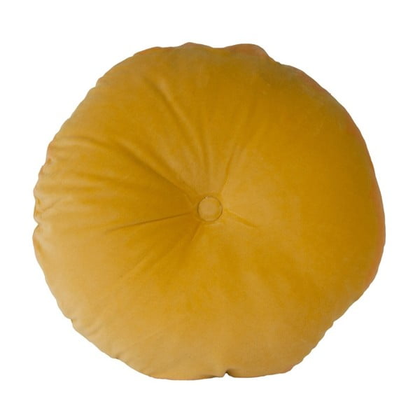 Pernă din bumbac PT LIVING, ⌀ 45 cm, galben