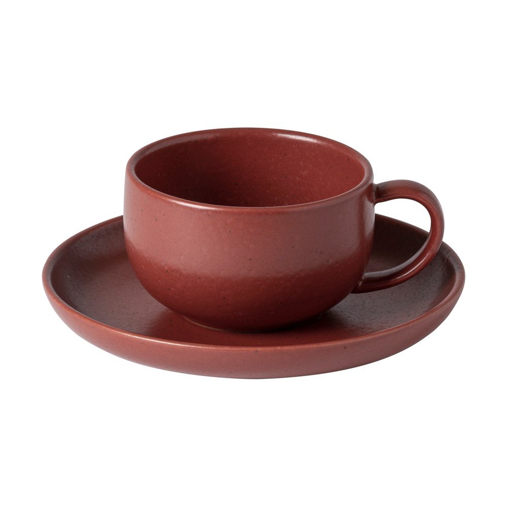 Ceașcă roșie din gresie ceramică 210 ml Pacifica – Casafina