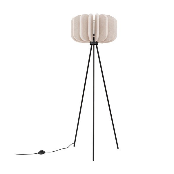 Lampadar bej cu abajur textil (înălțime 134 cm) Elom – Sollux