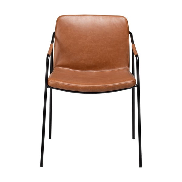 Scaun de dining din piele artificială DAN-FORM Denmark Boto, maro-image-1