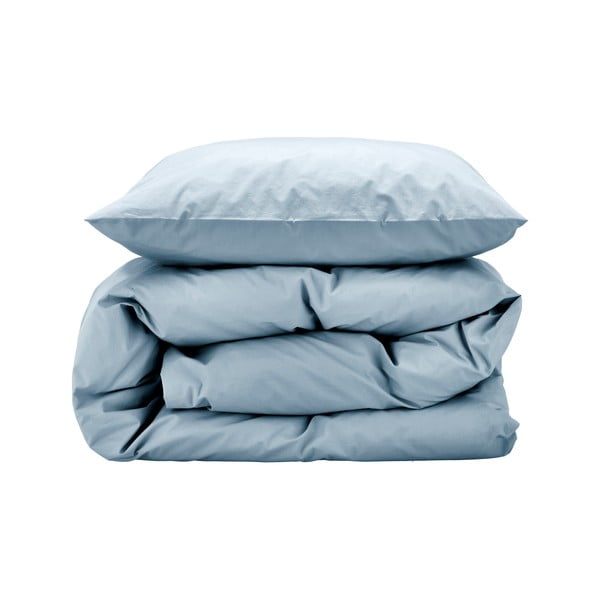 Lenjerie de pat albastră din bumbac percal pentru pat dublu/extinsă 200x220 cm Crisp – Södahl