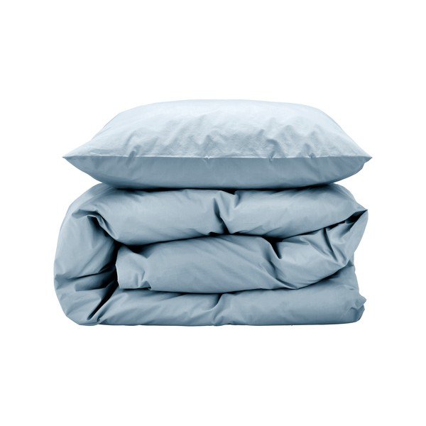Lenjerie de pat albastră din bumbac percal pentru pat dublu/extinsă 200x220 cm Crisp – Södahl